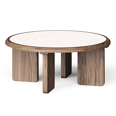 Lindo Round Coffee Table: Modern Elegance for Your Home 3D model image 1 