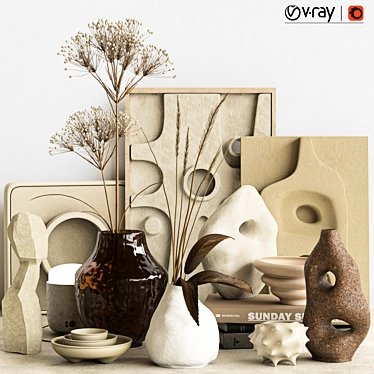 Elegant Decor Set: 3ds Max & V-Ray 3D model image 1 