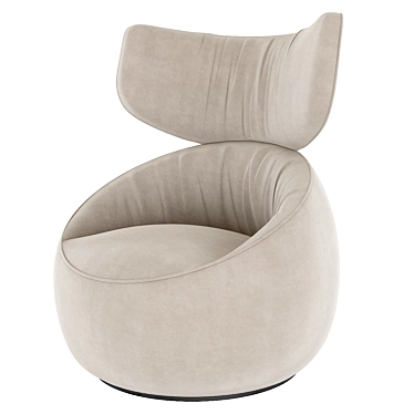 Moooi Hana Wingback Armchair - Low Back Luxury 3D model image 1 