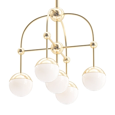 Hudson Valley Boca 15: Aged Brass LED Chandelier 3D model image 1 