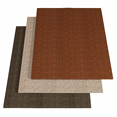 Elegant Beige Mick Rug 3D model image 1 