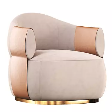 Trussardi Larzia Armchair: Modern Elegance for Your Home 3D model image 1 