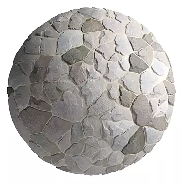 3-Color Stone Wall Material: PBR Sbsar, 4k 3D model image 1 