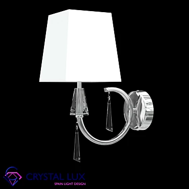 Crystal Lux Marsela AP1 Nickel: Art-Deco Style, 356x278x150mm 3D model image 1 