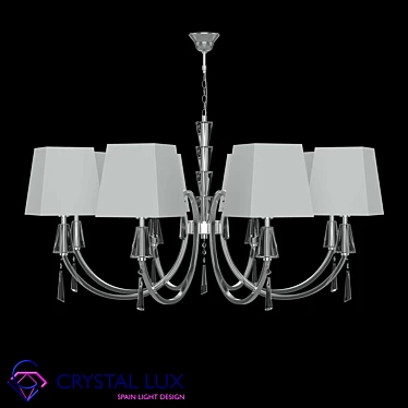 Crystal Lux Marsela SP-PL8: Elegant Art-Deco Pendant 3D model image 1 