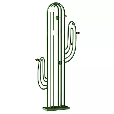 Sleek Cactus Sculpture 3D model image 1 