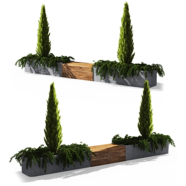 PolyCount503k: Unique Bench Design 3D model image 1 