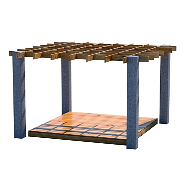 Timeless Elegance: Wooden Pergola 3D model image 1 