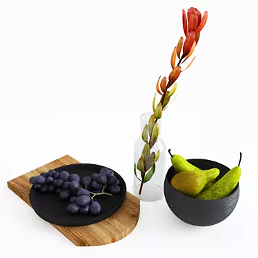 Set with fruits