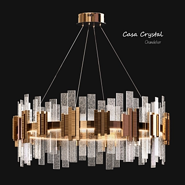 Elegant Crystal Chandelier 3D model image 1 