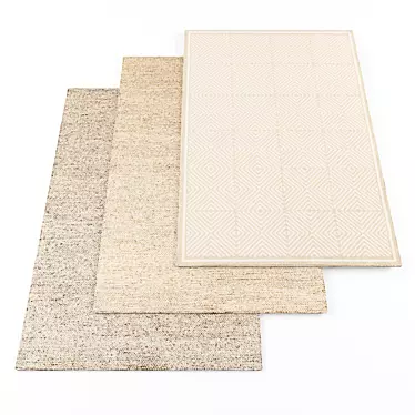 Modern High-Resolution Carpets (4-Pack) 3D model image 1 