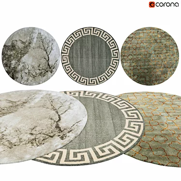 Circular Dream - Luxe Round Carpet 3D model image 1 