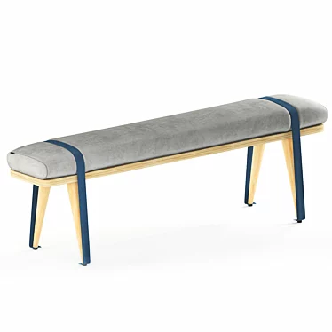 Modern Upholstered Beech Bench by RS Barcelona 3D model image 1 