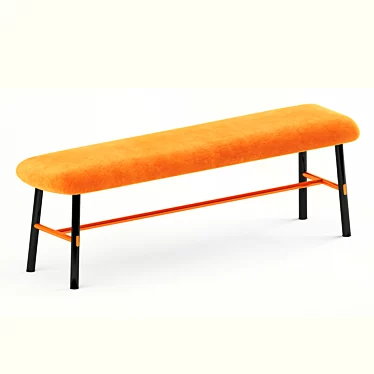 Connubia YO! Upholstered Bench: Beech legs perfection 3D model image 1 