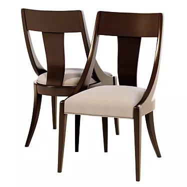 Century Dain Side Chair: Stylish and Compact 3D model image 1 