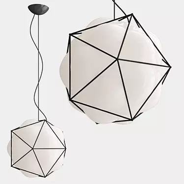 Semai: Modern 38cm Pendant Light 3D model image 1 