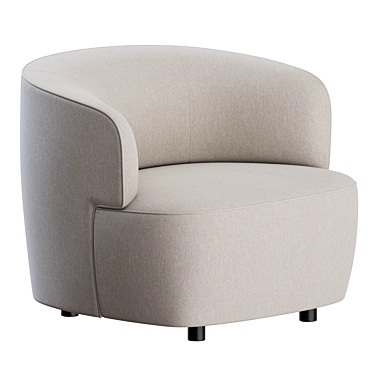 Stylish Elain Armchair: Designed by Vincent Van Duysen 3D model image 1 