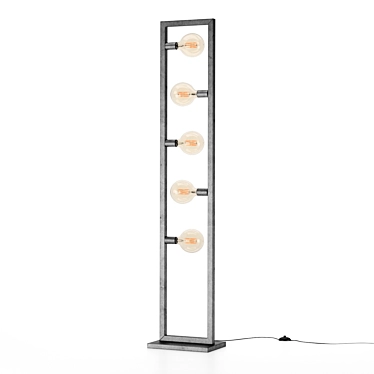 Industrial Elegance: Aiden Floor Lamp 3D model image 1 