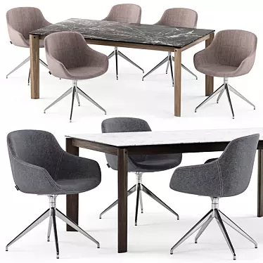 Igloo chair and Alpha table - Calligaris