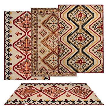 Versatile Set of 6 Rugs 3D model image 1 