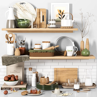 Versatile Kitchen Accessories Set 3D model image 1 