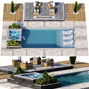 Ultimate Pool Retreat 3D model image 1 