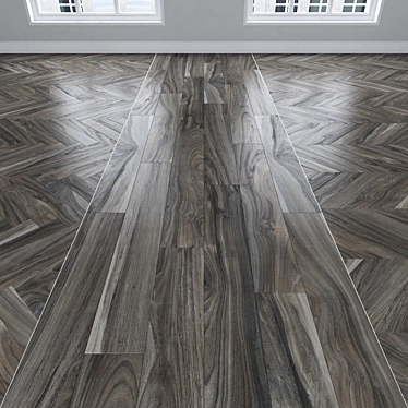 Premium Oak Parquet: Herringbone, Linear & Chevron 3D model image 1 