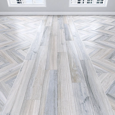 Oak Parquet: Herringbone, Linear, Chevron 3D model image 1 