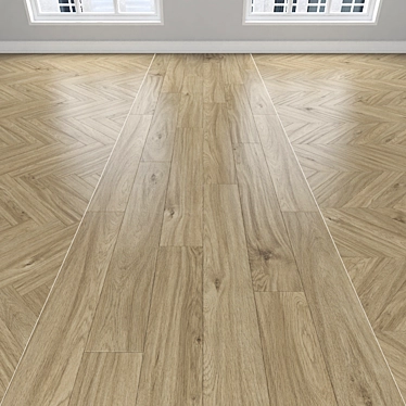 Oak Parquet: Herringbone, Linear & Chevron 3D model image 1 