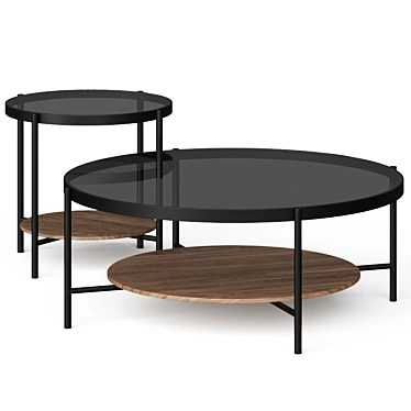 Modern West Elm Rockville Coffee Table 3D model image 1 