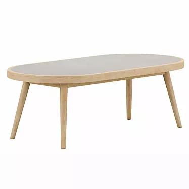 Nina Rustic Eucalyptus Coffee Table 3D model image 1 