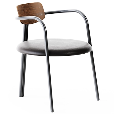 Elegant Veneto Chair: De Castelli 3D model image 1 