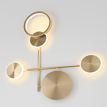 Matte Gold Wall Sconce: Modern Elegance 3D model image 1 