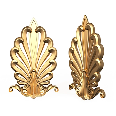 Elegant Shell Carving Decoration 3D model image 1 