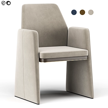 Sleek and Stylish Anthony Chair 3D model image 1 