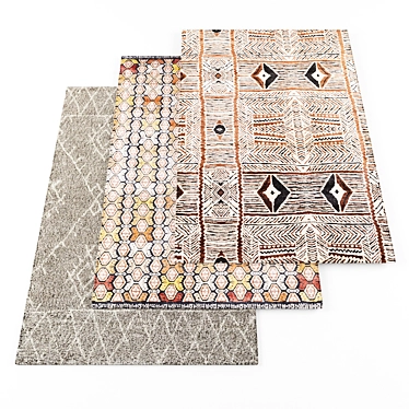 Zambia Rugs: High Resolution, 4-Piece Set 3D model image 1 