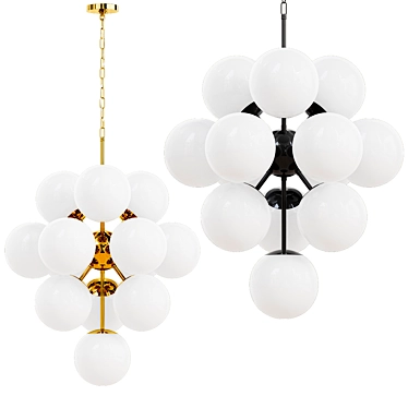 Elegant Lambert Chandelier - Modern Lighting Masterpiece 3D model image 1 