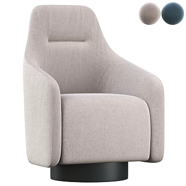 ErgoSwivel Fabric Armchair 3D model image 1 