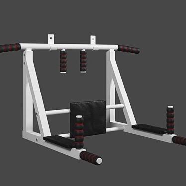 Wall-Mounted Horizontal Bar Parallel Bars 3D model image 1 