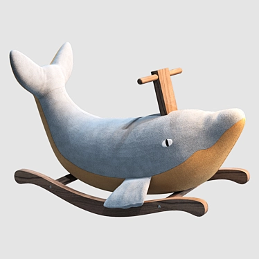 Whimsical Whale Rocking Chair 3D model image 1 