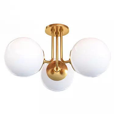 Sleek Globe Pendant Light 3D model image 1 