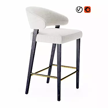 Modern Cahn Counter Stool 3D model image 1 