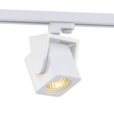 Sleek Aluminum Track-Light with Dimmer 3D model image 1 