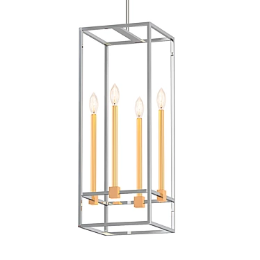 Elegant Taper Candle Pendant Light 3D model image 1 