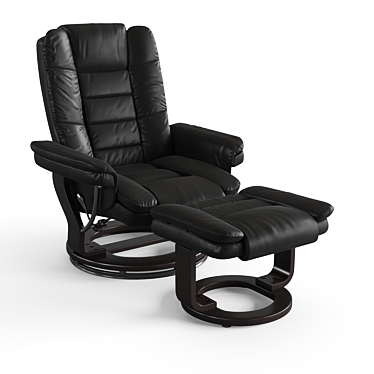 Flash Furniture Leather Recliner with Ottoman 3D model image 1 