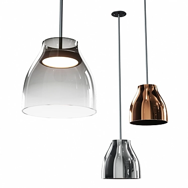 Trinity Pendant Lamp: Stylish and Classic 3D model image 1 