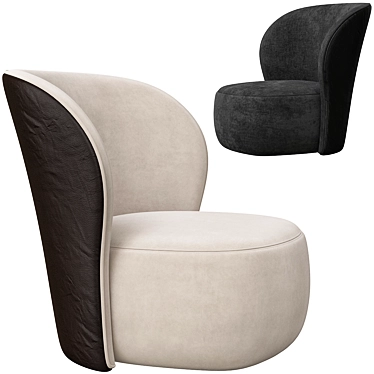 Elegant Lucrezia Armchair: A Timeless Seating Solution 3D model image 1 