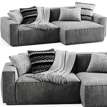 Contemporary Arflex Sofa: Sleek and Stylish 3D model image 1 