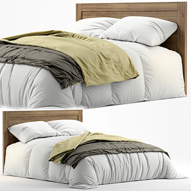Sleek & Contemporary Bed Design 3D model image 1 