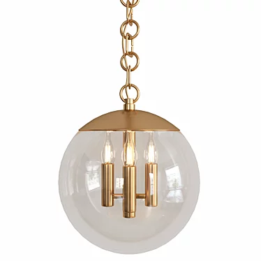 Turenne Medium Pendant: Elegant Globe Design 3D model image 1 